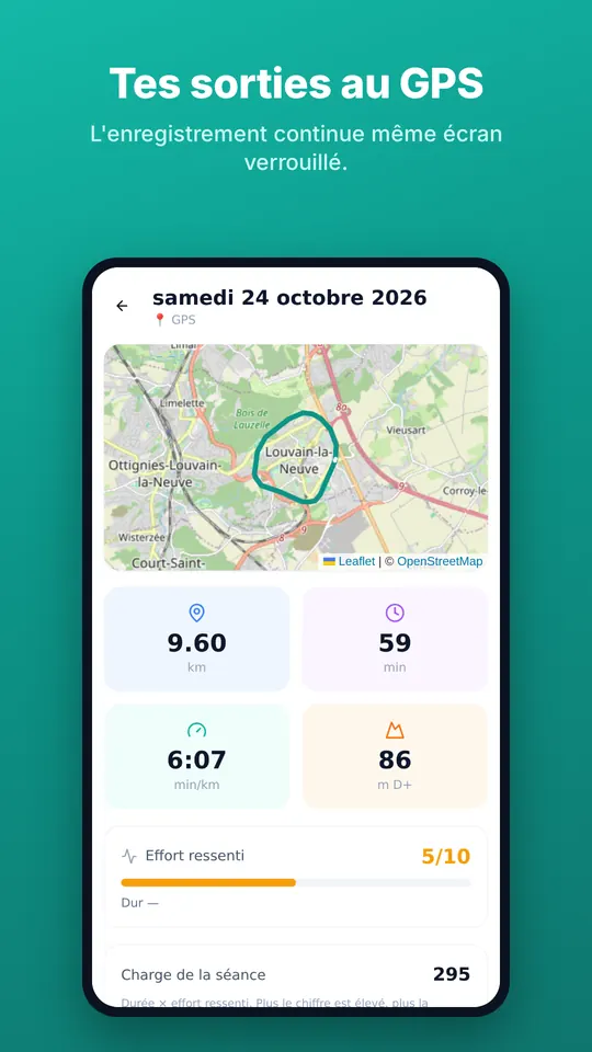 Enregistrement d'une sortie au GPS avec la carte